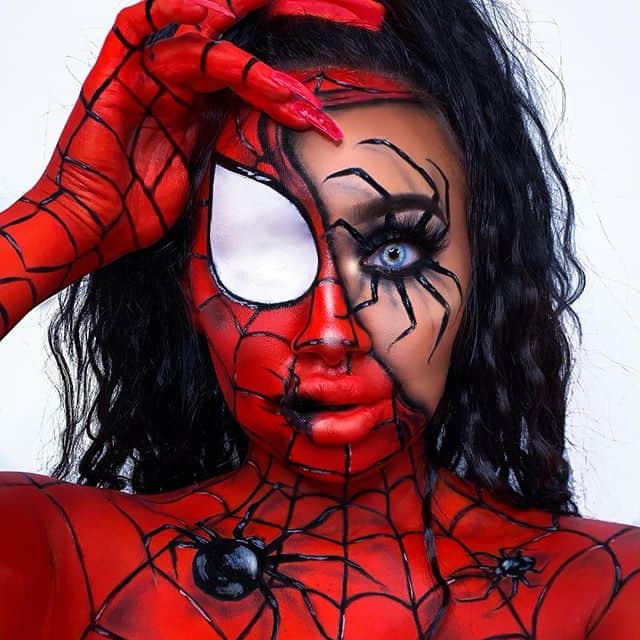spiderman halloween makeup