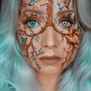 tree branches simple easy halloween makeup