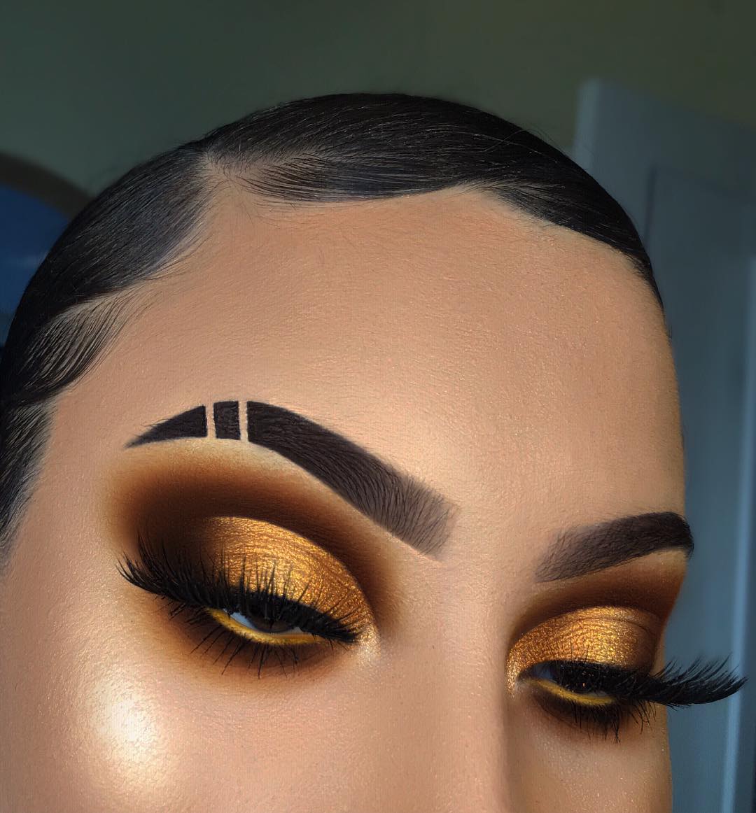 golden brown eye makeup