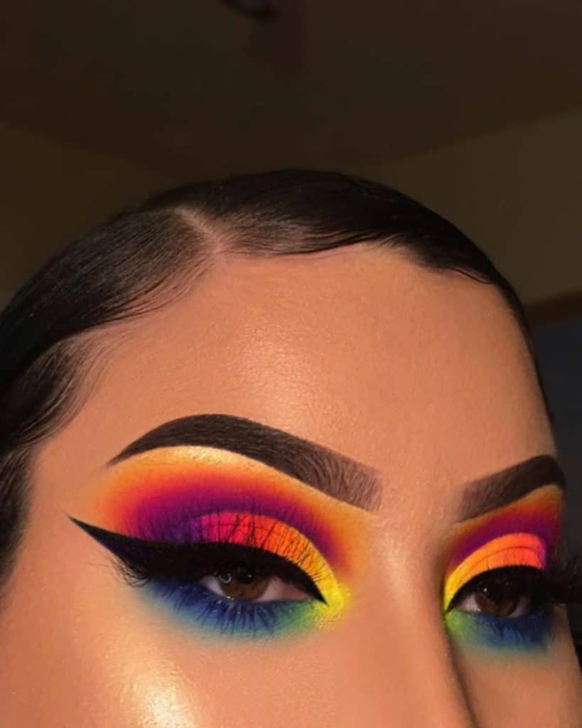 rainbow eye makeup