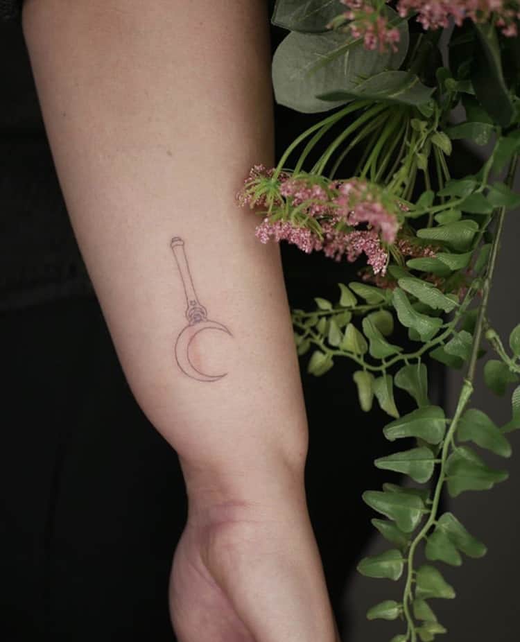 Sailormoon minimalist tattoo idea 