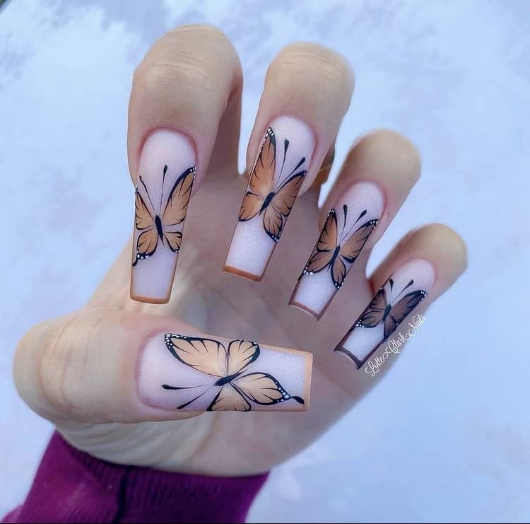 Butterfly nails art design