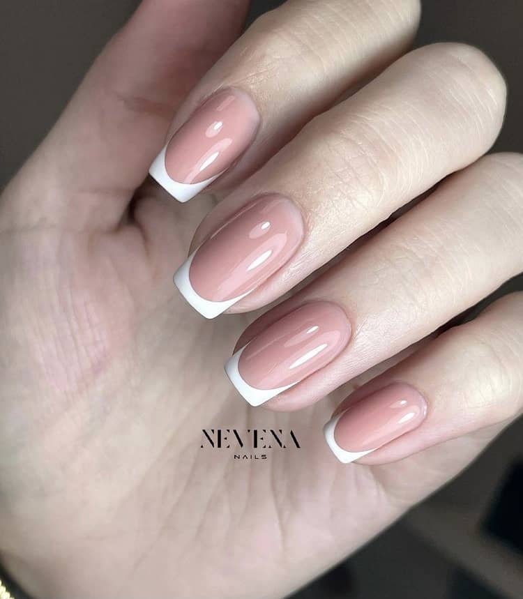 classic French nails