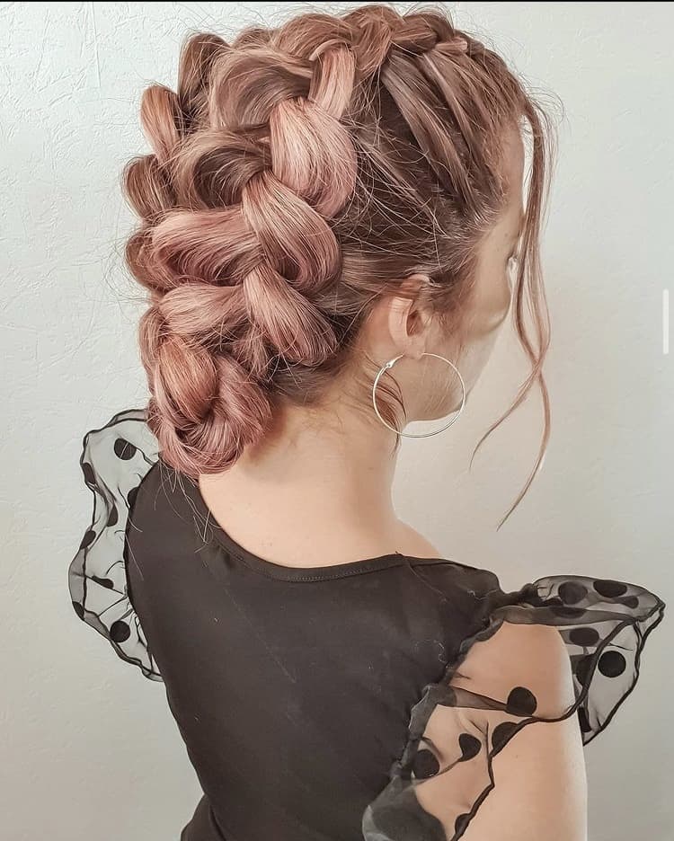 double voluminous dutch braids