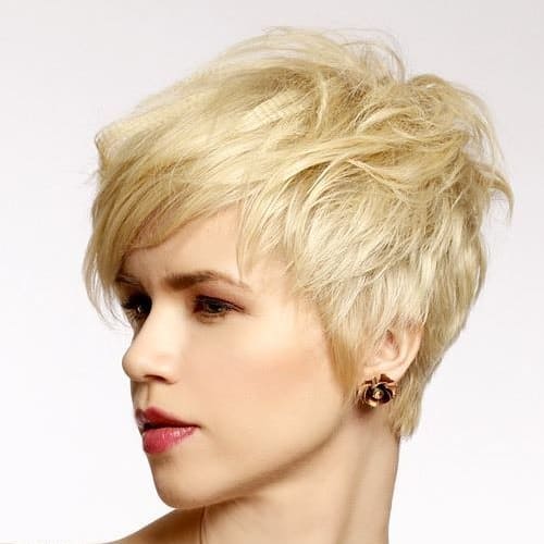 blonde voluminous pixie