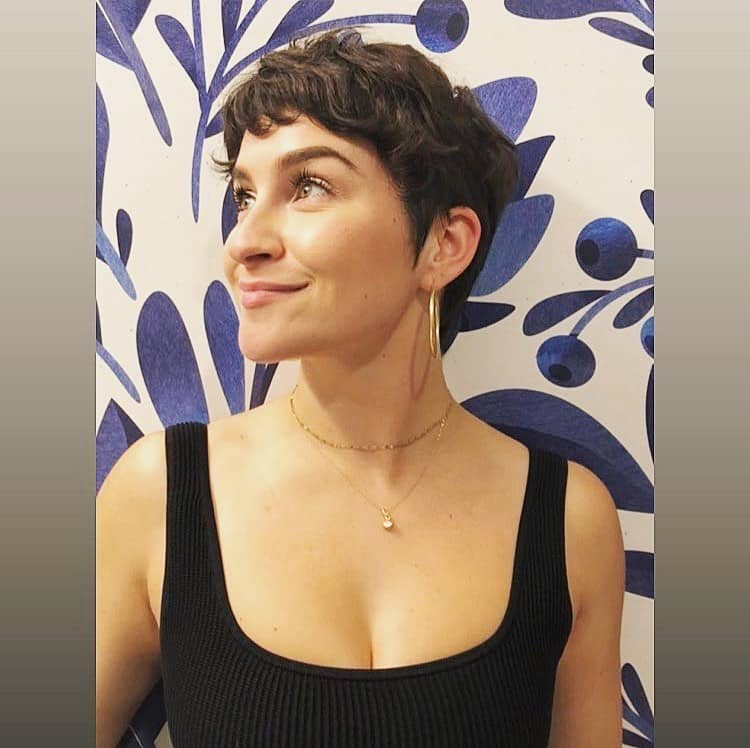 short wavy pixie cut