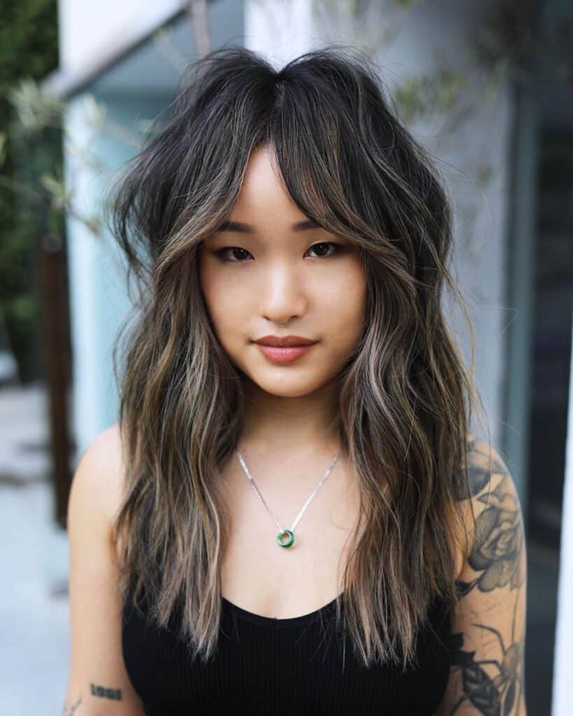 layered curtain bangs 