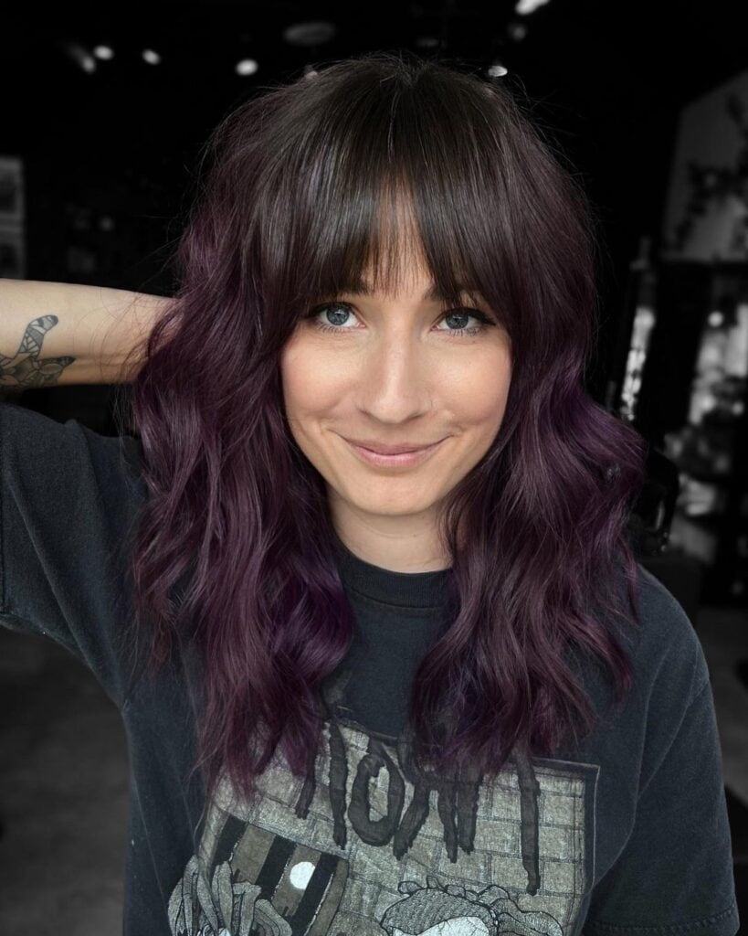 deep purple hair