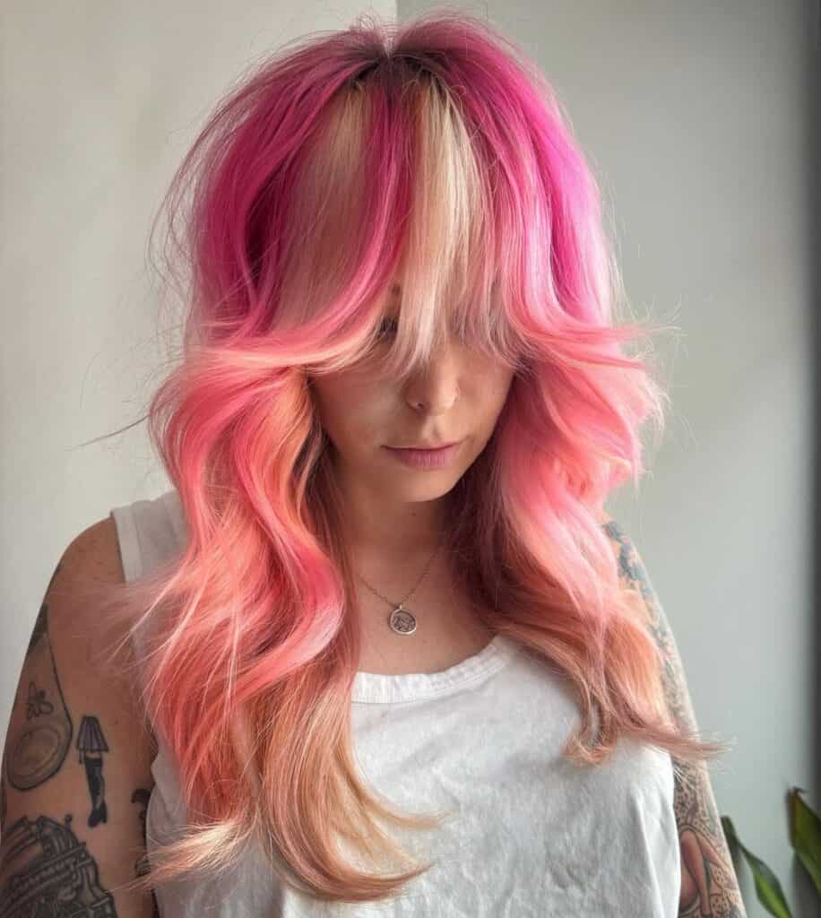 shades of pink highlights 