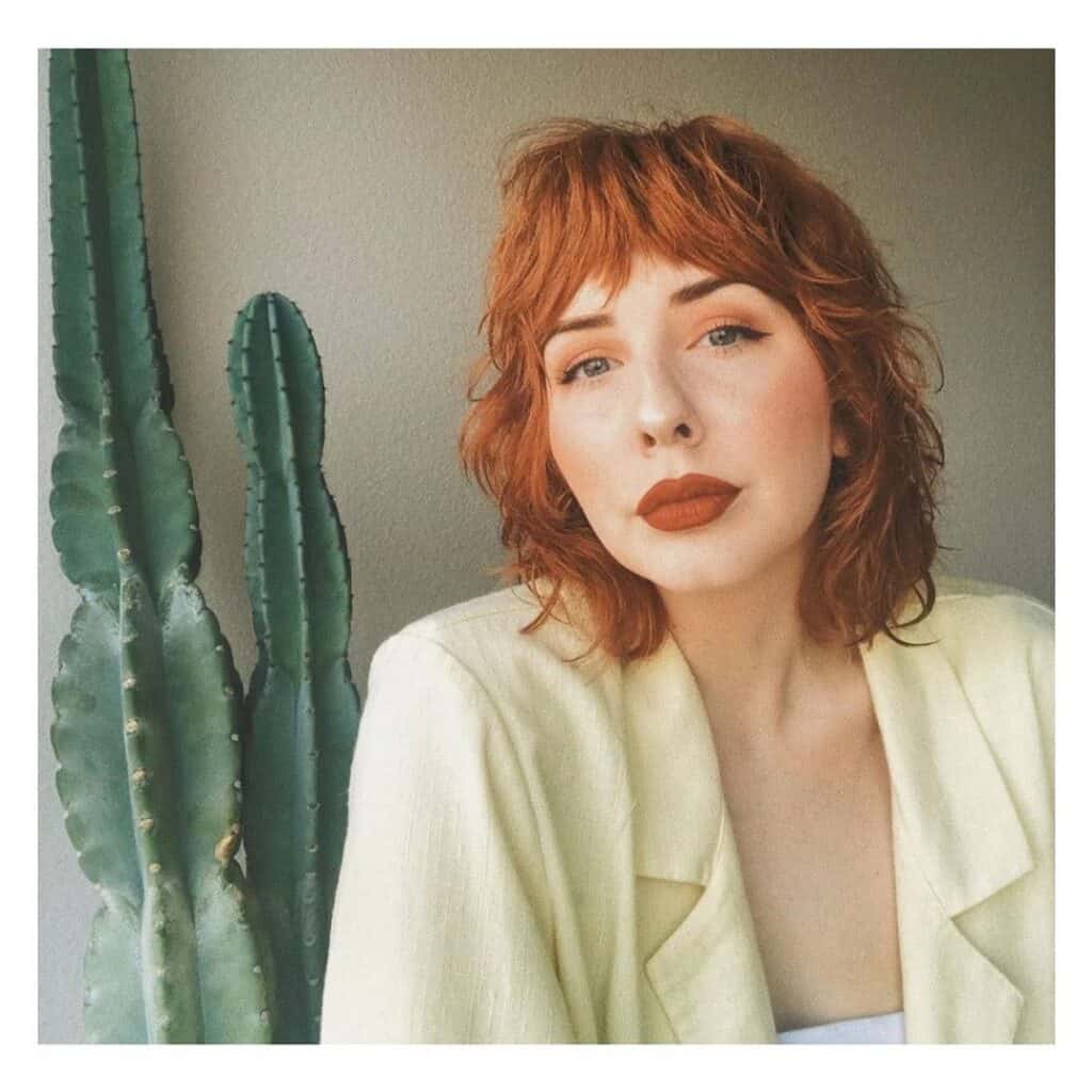 ginger razored shag haircut