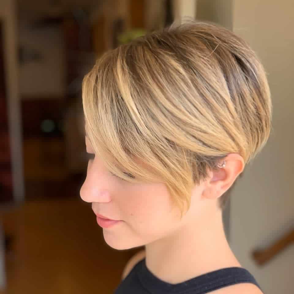 Balayage pixie cut