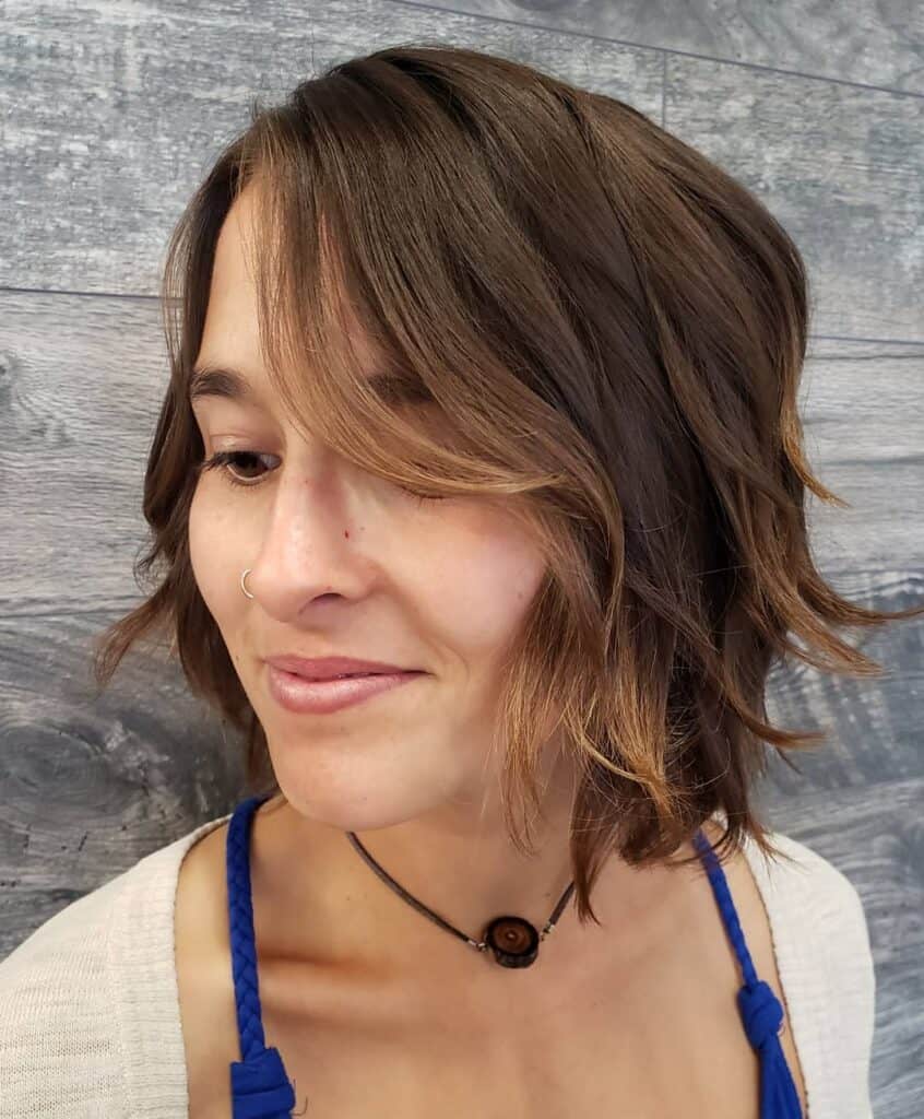 Layered short hair cut