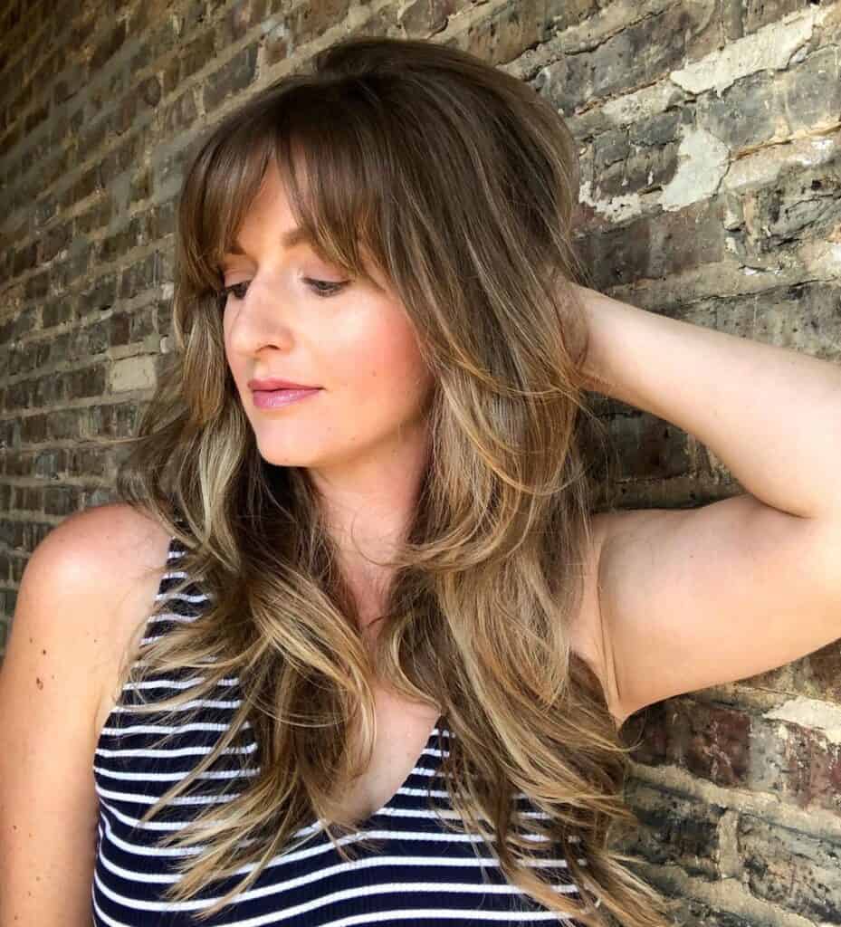modern shag cut with bangs