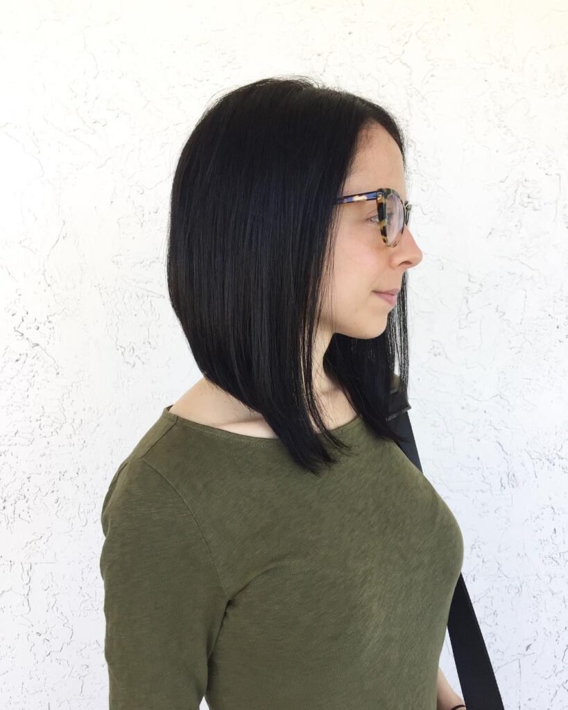 flattering long inverted bob 