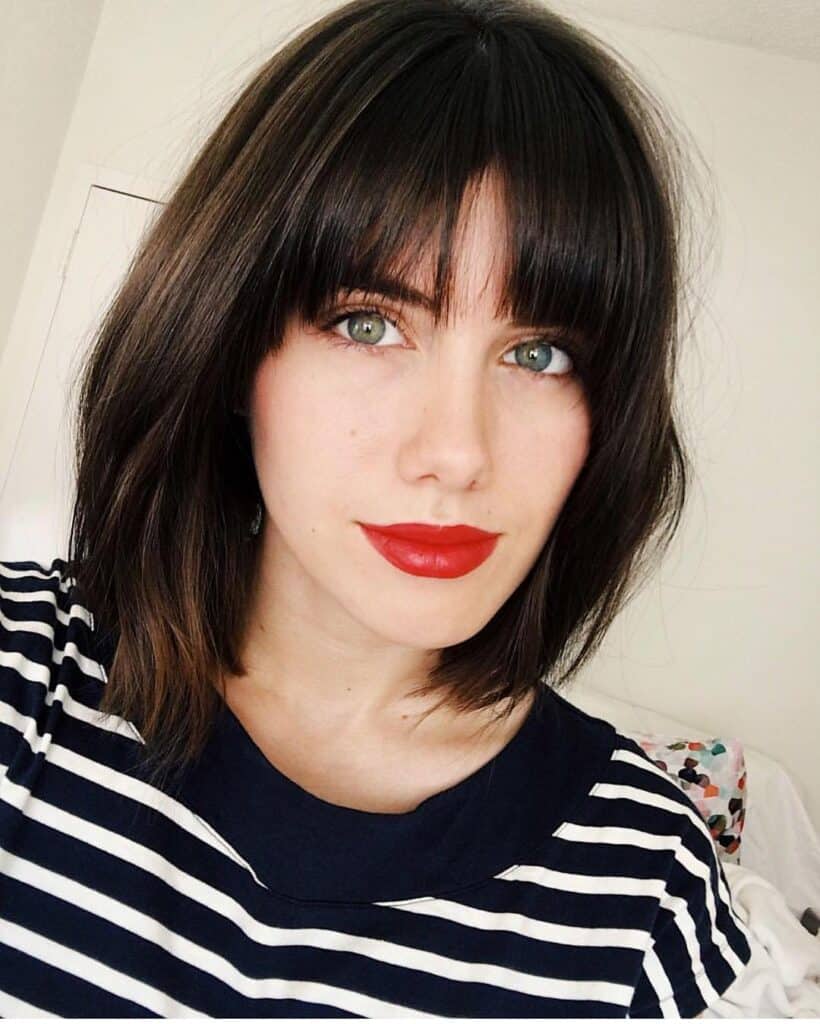 short bob with bangs