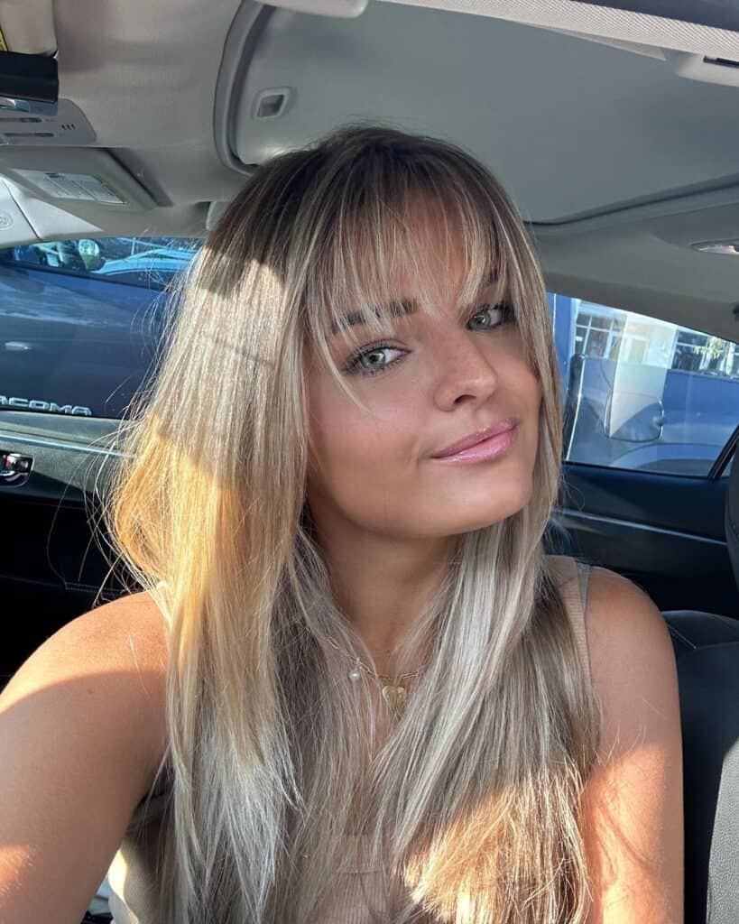 bangs on long blonde hair