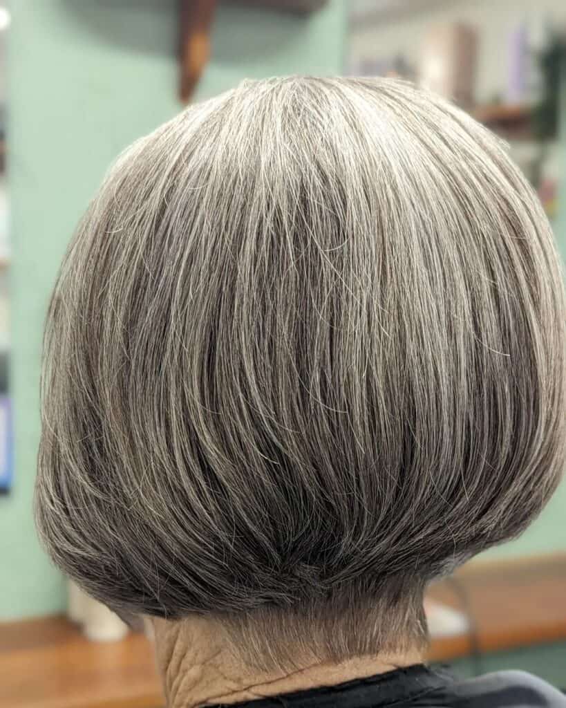 short inverted bob for women over 60