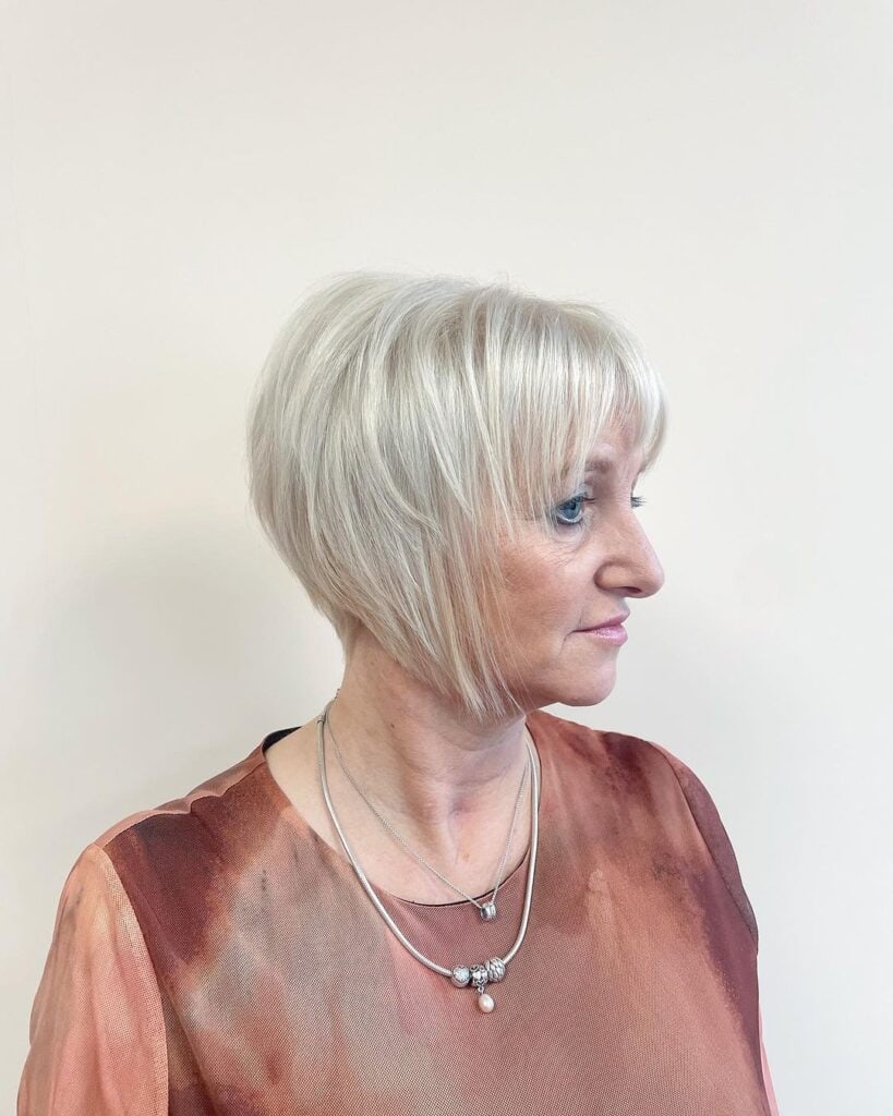 layered inverted bob for women over 50