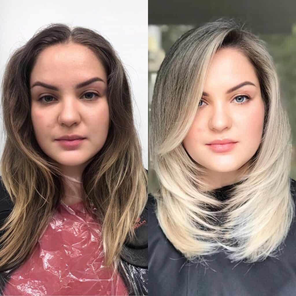 feathered face framing layers 