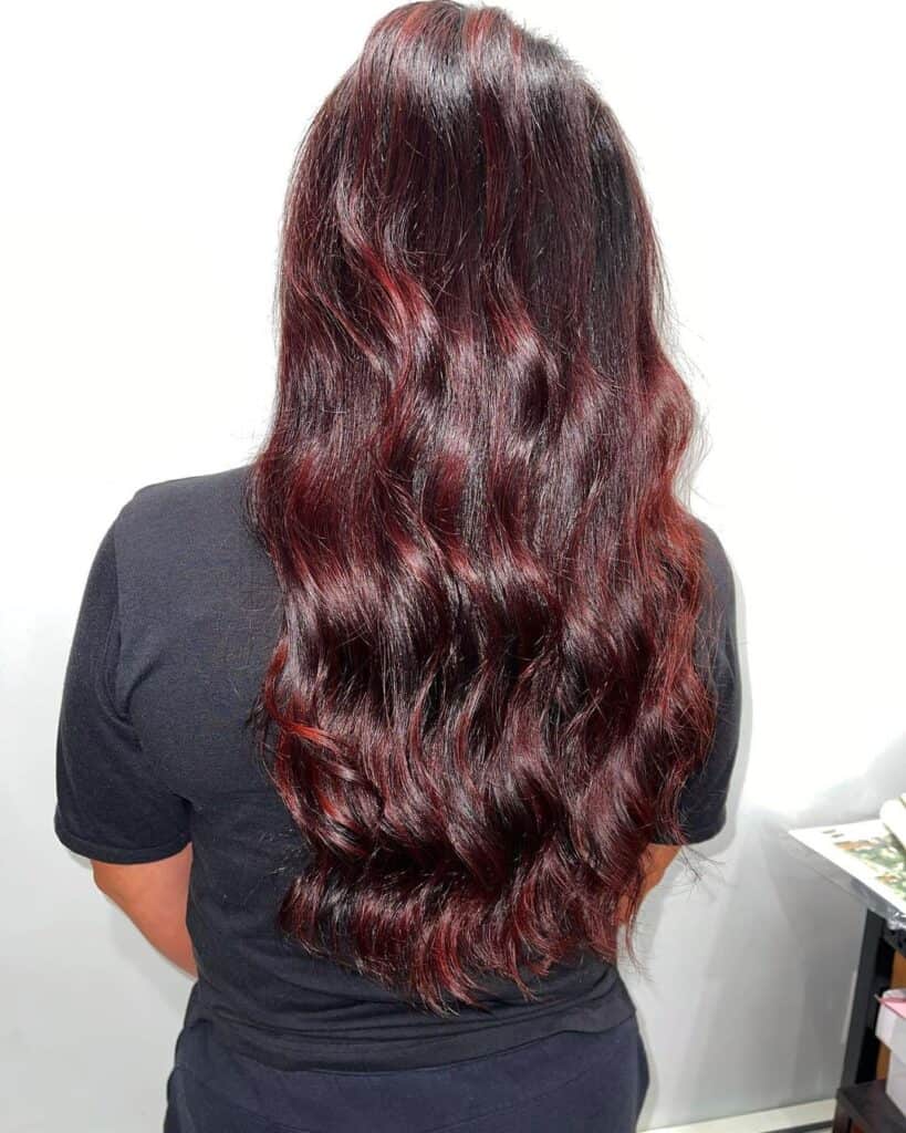 Raspberry cherry cola hair