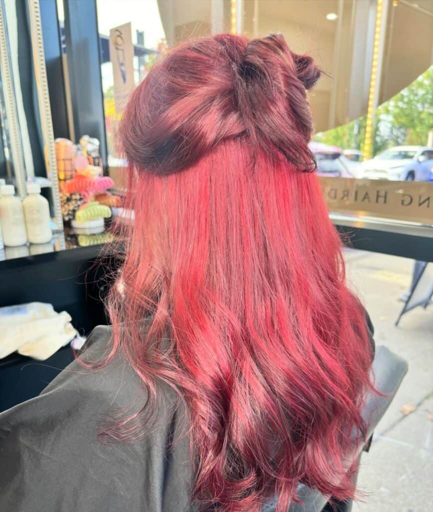 magenta cherry cola hair