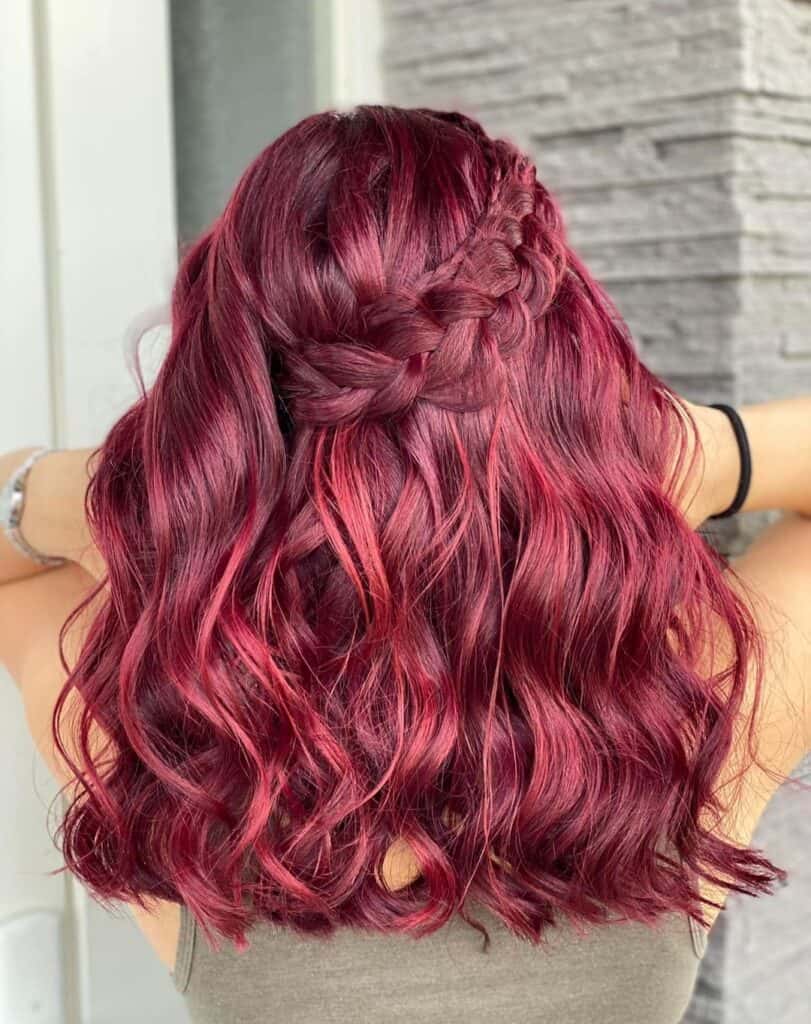 fiery red cherry cola hair 