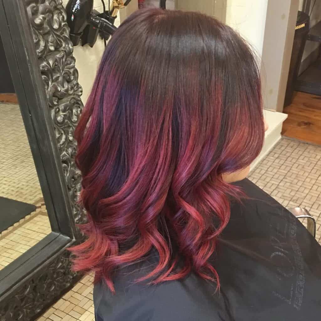 ombre cherry cola hair
