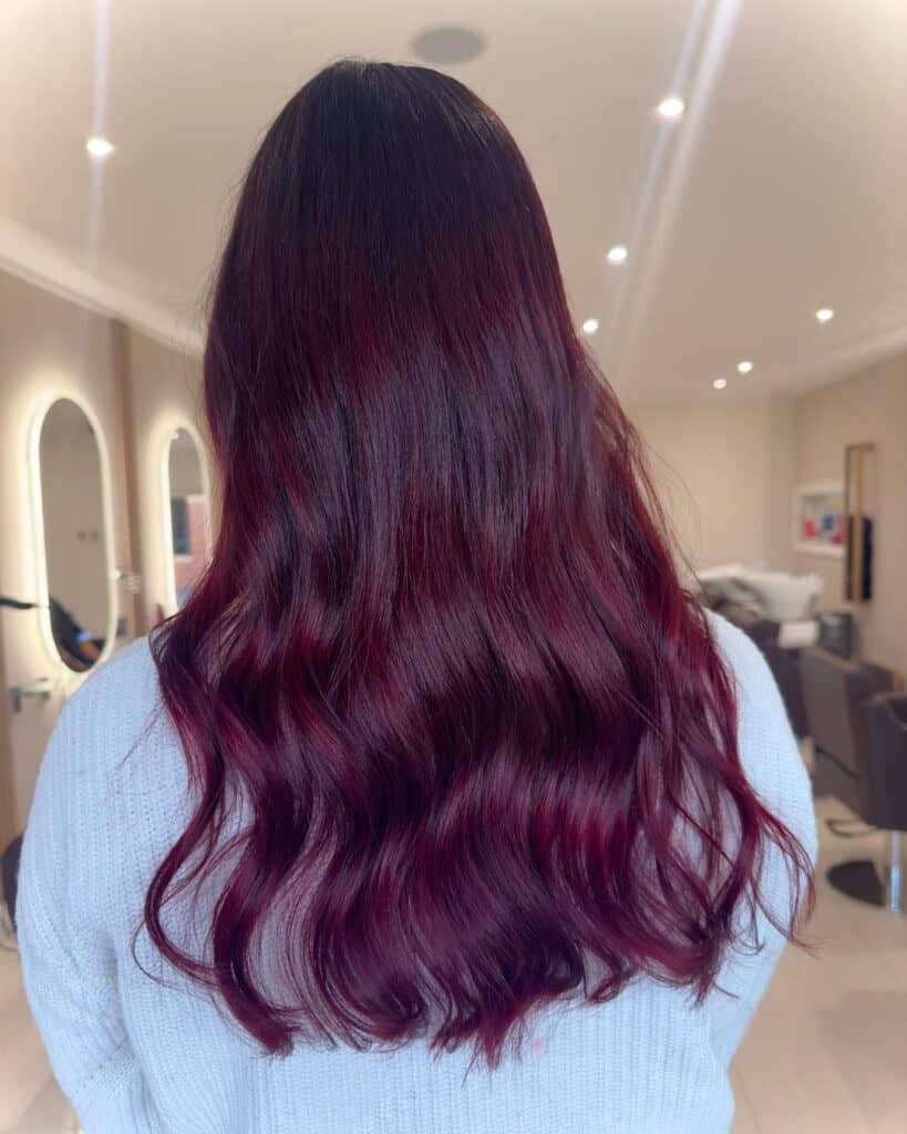 long cherry cola hair
