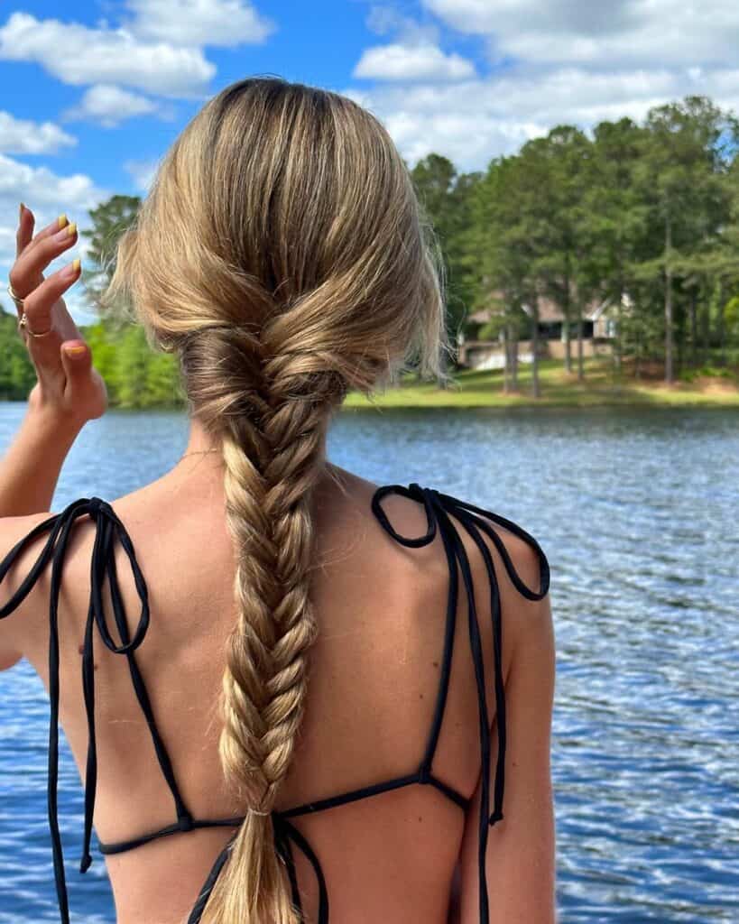 fishtail braid for thin hair