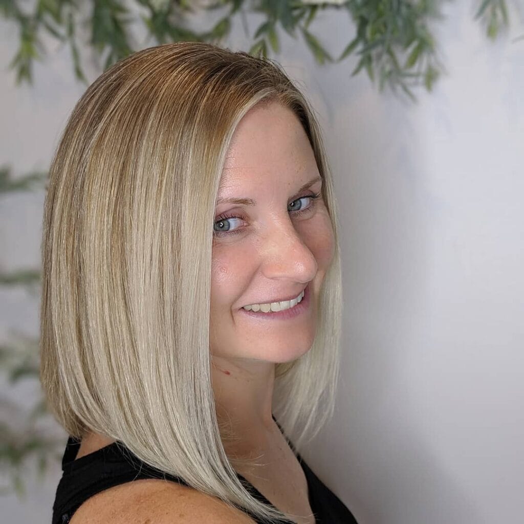 Choppy Inverted Lob In Balayage