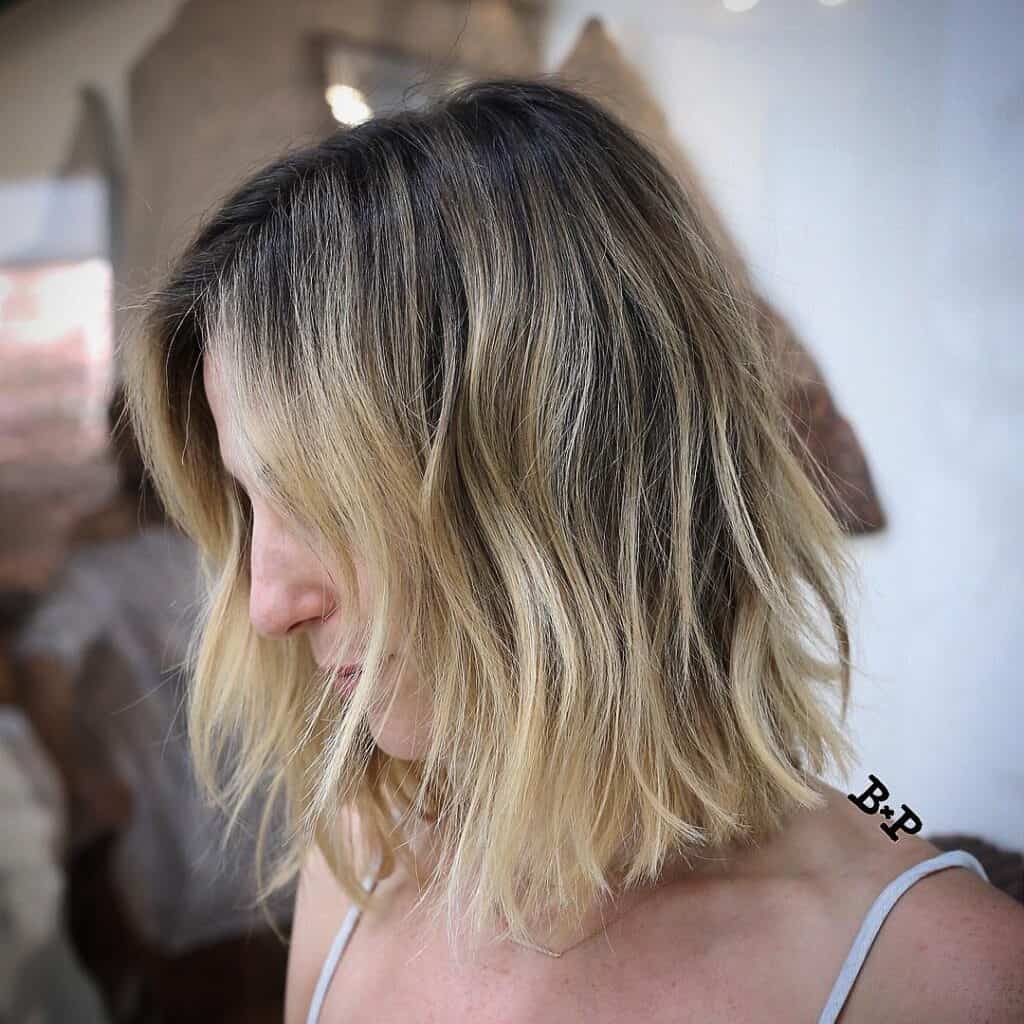 soft wavy layers on thin hair